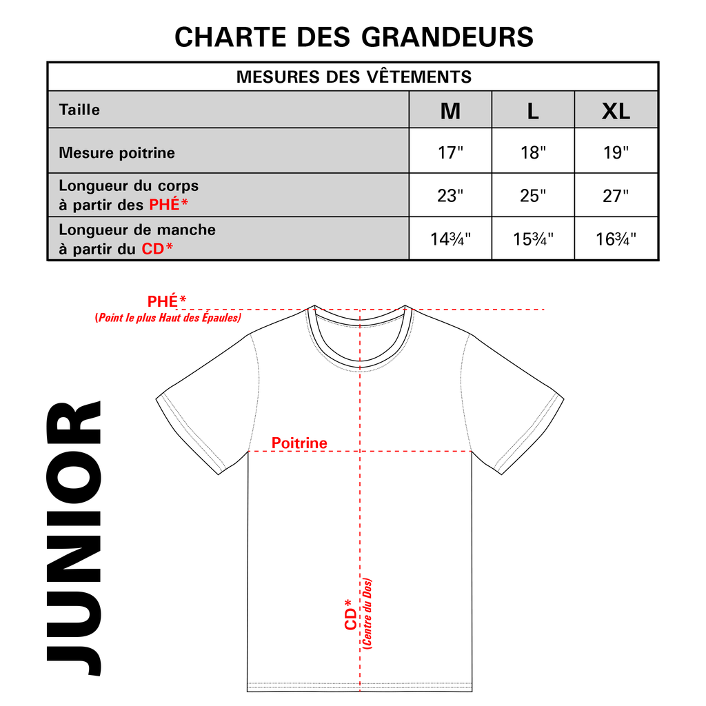 T-SHIRT NOIR MANCHES COURTES 2026 - JUNIOR